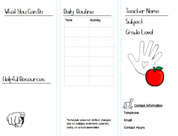 Preview of BACK TO SCHOOL Classroom Brochure Template-SPECIAL EDUCATION-Editable