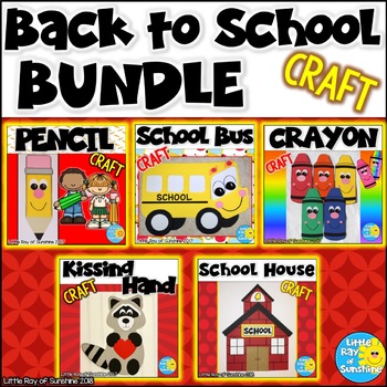 BACK TO SCHOOL Craft Bundle by Little Ray of Sunshine | TpT