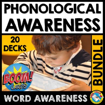 Preview of BOOM CARD PHONOLOGICAL AWARENESS ACTIVITY BUNDLE WORD SENTENCE LISTENING SKILLS