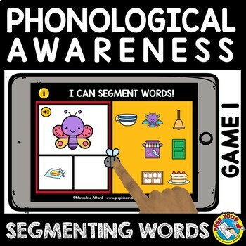 Preview of SEGMENTING COMPOUND WORDS BOOM CARDS ACTIVITY DIGITAL TASK GAME ASSESSMENT