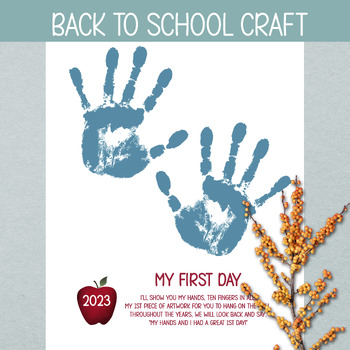 Preview of BACK TO SCHOOL DIY CRAFT, 1ST DAY OF SCHOOL ACTIVITY, HOMESCHOOL PRINTABLE