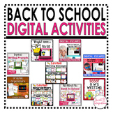 Back to School - Digital Activities Bundle - Distance Learning