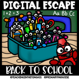 Back to School Escape Room Math & ELA Digital Activities