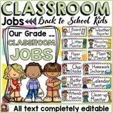 BACK TO SCHOOL KIDS CLASS DECOR: EDITABLE CLASSROOM JOBS