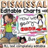 BACK TO SCHOOL CLASS DECOR: EDITABLE DISMISSAL CHARTS