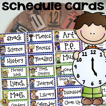 BACK TO SCHOOL: EDITABLE SCHEDULE CARDS by Teach2Tell | TPT