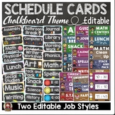 Editable Schedule Cards Chalkboard Classroom Decor