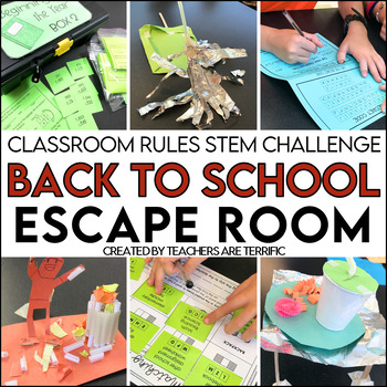 Preview of Back to School Escape Room Engaging Upper Elementary Activity