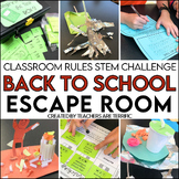 Back to School Escape Room Engaging Upper Elementary Activity