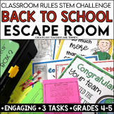 Back to School Escape Room Engaging Upper Elementary Activity