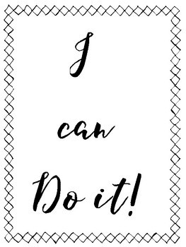 YOU CAN DO IT! & I CAN DO IT! - Posters by Christian Learning Center