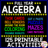 BACK TO SCHOOL | FULL YEAR Algebra 1 Curriculum Activities Bundle