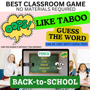 Preview of BACK-TO-SCHOOL GAME | Editable Taboo-like Game
