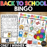 BACK TO SCHOOL Activity Bingo Game with Words and Only 1 Winner