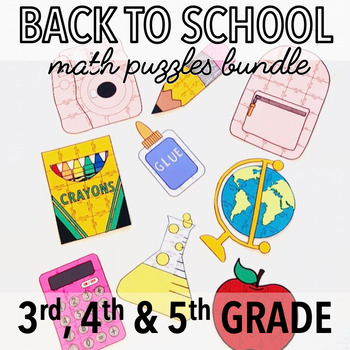 Preview of BACK TO SCHOOL MATH ACTIVITIES - MATH CENTERS AND PROJECTS