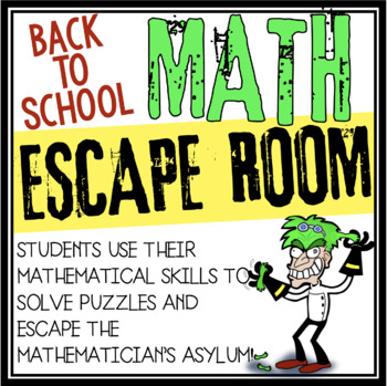 Preview of BACK TO SCHOOL MATH ESCAPE ROOM