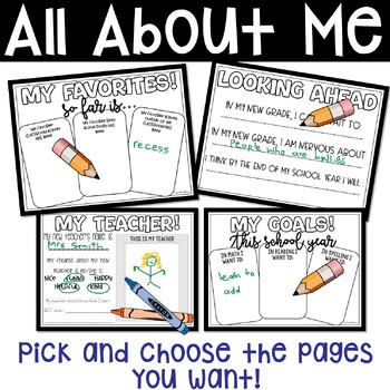 ALL ABOUT ME BOOK BACK TO SCHOOL 1ST 2ND 3RD 4TH 5TH GRADE NO PREP 2023