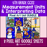 Measurement Units & Data Pixel Art Unit BUNDLE | 5th Grade
