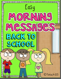 BACK TO SCHOOL Morning Messages