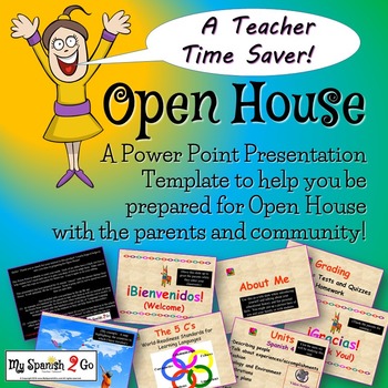 Preview of OPEN HOUSE-a Power Point Template for your Teacher Presentation
