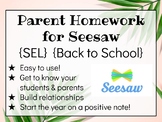 BACK TO SCHOOL--Parent Homework for SEESAW