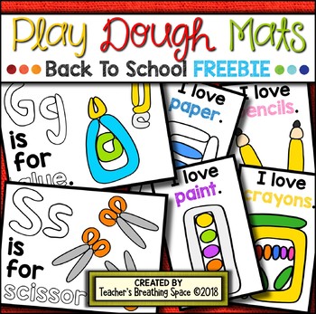 Back to School Play Dough/Play-Doh/Playdough Mats