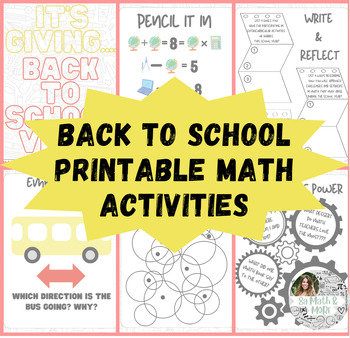 Preview of BACK TO SCHOOL Printable Brain Break Puzzles and Teasers