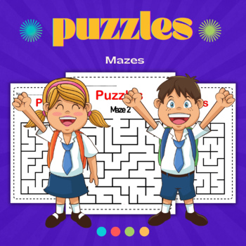 Preview of CINCO DE MAYO Puzzles Mazes Activity Pages For Kids - Fun MAY Games