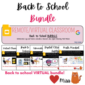 Preview of BACK TO SCHOOL - REMOTE TEACHING: INTERACTIVE DIGITAL BUNDLE