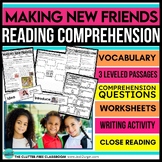 BACK TO SCHOOL Reading Comprehension Passage Questions Aug