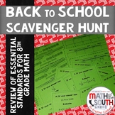 BACK TO SCHOOL SCAVENGER HUNT 8TH GRADE MATH (TASK CARDS)