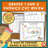 GRADES 1 & 2 PHONICS CVC REVIEW GAMES AND ACTIVITIES