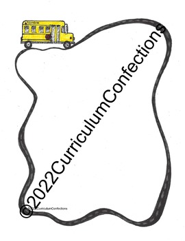Preview of BACK TO SCHOOL SPANISH BUS BORDER & WRITING PROMPTS assessment graphic organizer