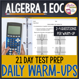 BACK TO SCHOOL STAAR Algebra 1 EOC Daily Warm Up | Test Pr