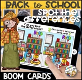 BACK TO SCHOOL Spot the differences BOOM CARDS- DISTANCE LEARNING