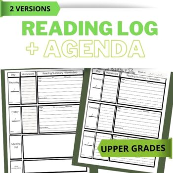 Preview of BACK TO SCHOOL Student Reading log AND Weekly Planner Pages