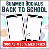 BACK TO SCHOOL Summer Memories Social Media Art Activity |