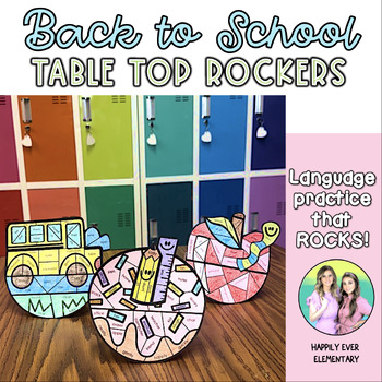 Preview of BACK TO SCHOOL | TABLE TOP ROCKERS | Color by Language Practice Review