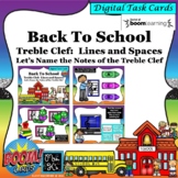 BACK TO SCHOOL: TREBLE CLEF LINES/SPACE -BOOM Cards-Digita