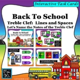 BACK TO SCHOOL: TREBLE CLEF LINES/SPACE - InteractiveCards