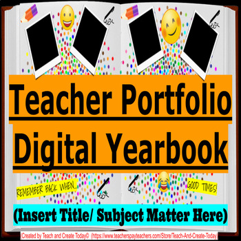 Yearbook Templates Word Teaching Resources Teachers Pay Teachers