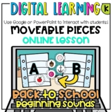 BACK TO SCHOOL Theme BEGINNING SOUNDS -ONLINE Distance Lea