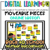 BACK TO SCHOOL Theme NUMBER RECOGNITION -ONLINE Distance G