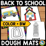 BACK TO SCHOOL VOCABULARY PLAYDOUGH MAT FINE MOTOR SKILLS 