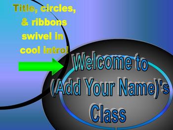 Preview of BACK TO SCHOOL- WELCOME TO MY CLASS- POWERPOINT TEMPLATE