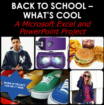 Preview of BACK TO SCHOOL WHAT’S COOL THIS YEAR:  A Microsoft Excel & PowerPoint Project