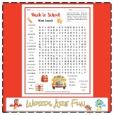 BACK TO SCHOOL Word Search Puzzle Handout Fun Activity
