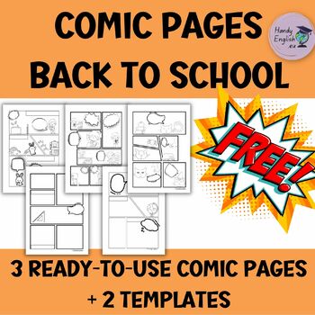 BACK TO SCHOOL comic book pages writing ELL ESL French Spanish German etc