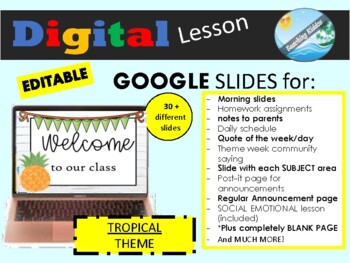 Preview of BACK TO SCHOOL distance learning with GOOGLE SLIDES great for HYBRID learning