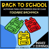 BACK TO SCHOOL (inglés-español)  FOLDABLE BACKPACK - LIBRI